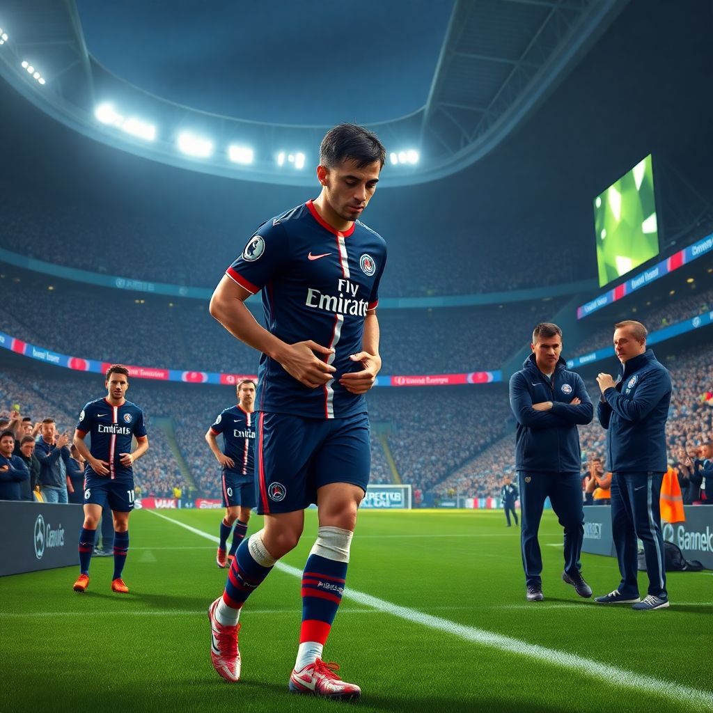 Хвича Кварацхелия в ПСЖ: травма в матче Лиги чемпионов и сроки