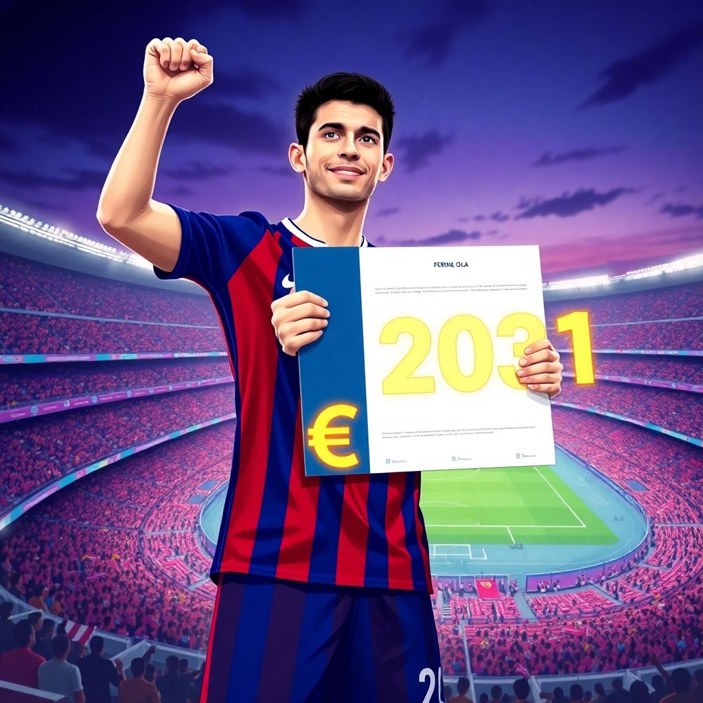 Фермин Лопес продлил контракт с Барселоной до 2031 года с клаусулой 500 млн